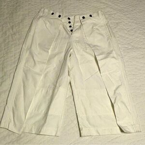 NWOT Free People Calling Wide Leg Crop Pants in Optic White